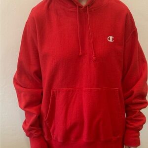 Champion hoodie. Red. Men’s Large. Super thick and cozy!